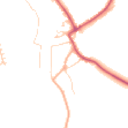 Daytime road noise heatmap for TW18 1SP