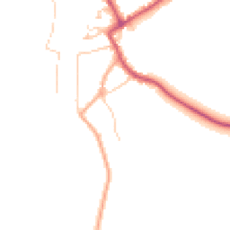Daytime road noise heatmap for TW18 1SR