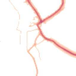Daytime road noise heatmap for TW18 1SW