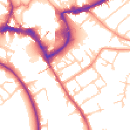 Daytime road noise heatmap for TW18 2AD