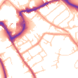Daytime road noise heatmap for TW18 2AP