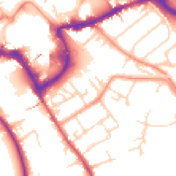 Daytime road noise heatmap for TW18 2DL