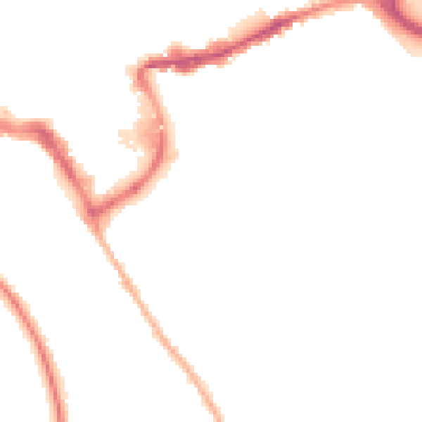 Night-time road noise heatmap for TW18 2DL