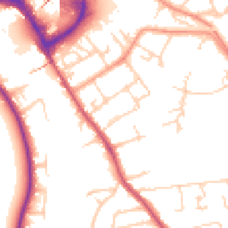 Daytime road noise heatmap for TW18 2DN