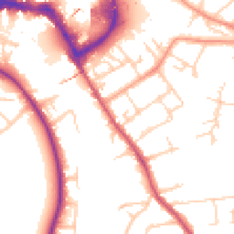 Daytime road noise heatmap for TW18 2DZ