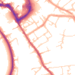 Daytime road noise heatmap for TW18 2EP