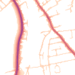 Daytime road noise heatmap for TW18 2HB