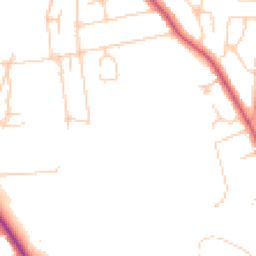 Daytime road noise heatmap for TW18 2HY