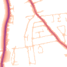 Daytime road noise heatmap for TW18 2PT