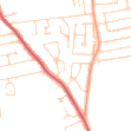 Daytime road noise heatmap for TW18 2RR