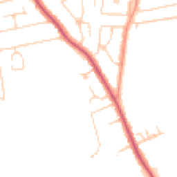 Daytime road noise heatmap for TW18 2SB