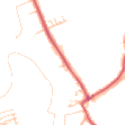 Daytime road noise heatmap for TW18 2SX