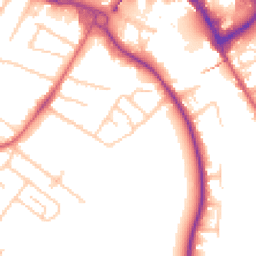 Daytime road noise heatmap for TW18 3AE
