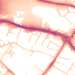 Daytime road noise heatmap for TW18 3AS