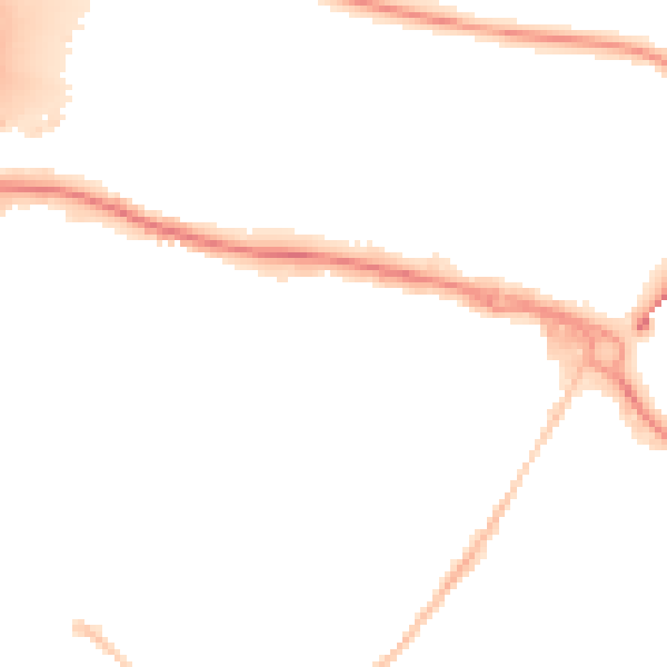 Night-time road noise heatmap for TW18 3AS
