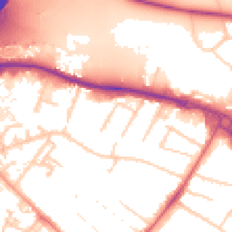 Daytime road noise heatmap for TW18 3AT