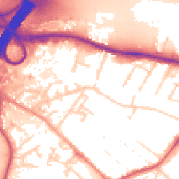 Daytime road noise heatmap for TW18 3DB