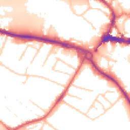 Daytime road noise heatmap for TW18 3ED