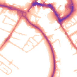 Daytime road noise heatmap for TW18 3ES