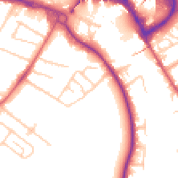 Daytime road noise heatmap for TW18 3ET