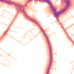 Daytime road noise heatmap for TW18 3EU