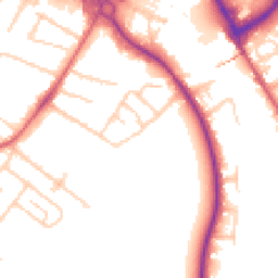 Daytime road noise heatmap for TW18 3EX