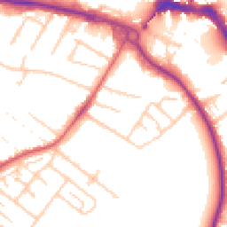 Daytime road noise heatmap for TW18 3HE