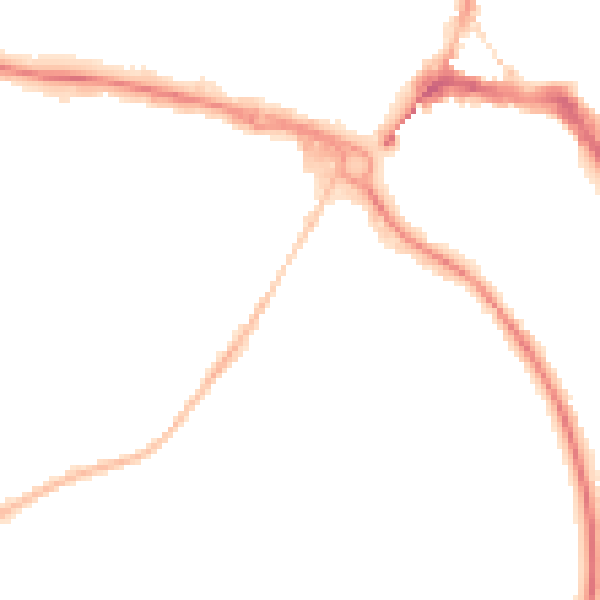 Night-time road noise heatmap for TW18 3HS