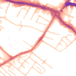 Daytime road noise heatmap for TW18 3HX