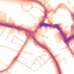 Daytime road noise heatmap for TW18 3JE