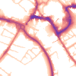 Daytime road noise heatmap for TW18 3JH