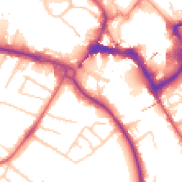 Daytime road noise heatmap for TW18 3JL