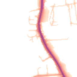 Daytime road noise heatmap for TW18 3LH