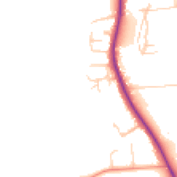 Daytime road noise heatmap for TW18 3LZ