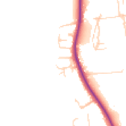 Daytime road noise heatmap for TW18 3NL