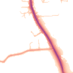 Daytime road noise heatmap for TW18 3NW