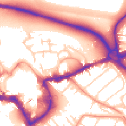 Daytime road noise heatmap for TW18 4DN