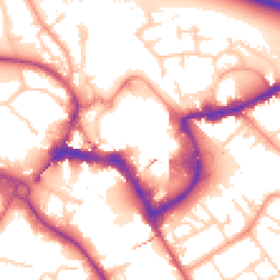 Daytime road noise heatmap for TW18 4DY