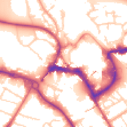Daytime road noise heatmap for TW18 4EN