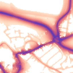Daytime road noise heatmap for TW18 4HA