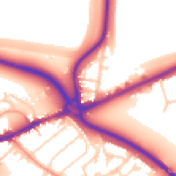Daytime road noise heatmap for TW18 4HT