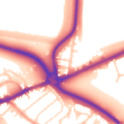 Daytime road noise heatmap for TW18 4HU