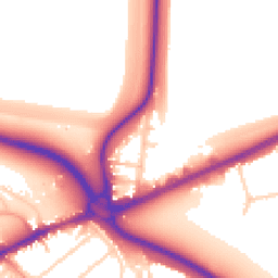 Daytime road noise heatmap for TW18 4HY