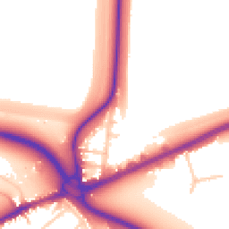 Daytime road noise heatmap for TW18 4HZ