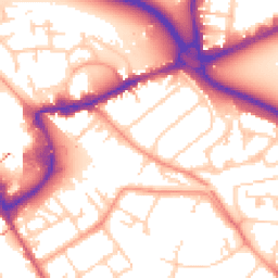 Daytime road noise heatmap for TW18 4JG