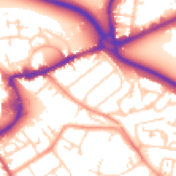 Daytime road noise heatmap for TW18 4NE