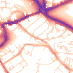 Daytime road noise heatmap for TW18 4NF