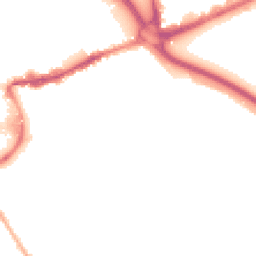 Night-time road noise heatmap for TW18 4NF