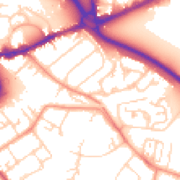 Daytime road noise heatmap for TW18 4NQ