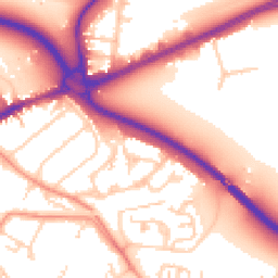Daytime road noise heatmap for TW18 4NR